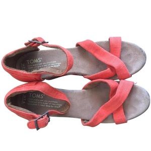 TOMS Platform Espadrille Sandal Sz 7